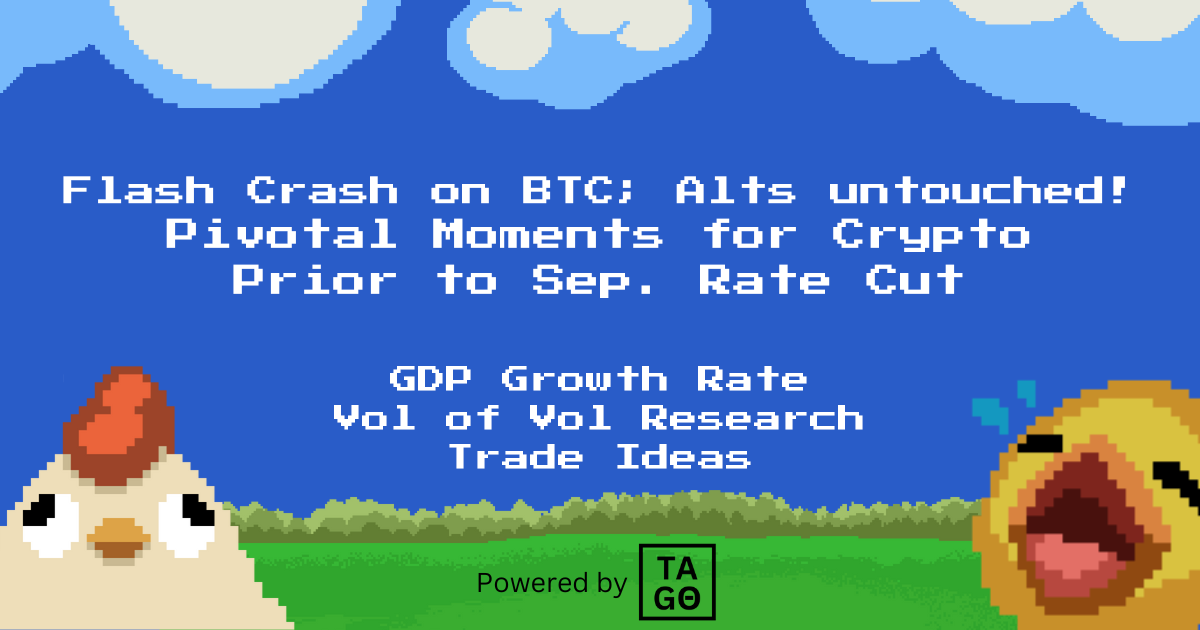 Weekend Flash Crash on BTC leaves Altcoins untouched during pivotal moments leading up to September's rate cut