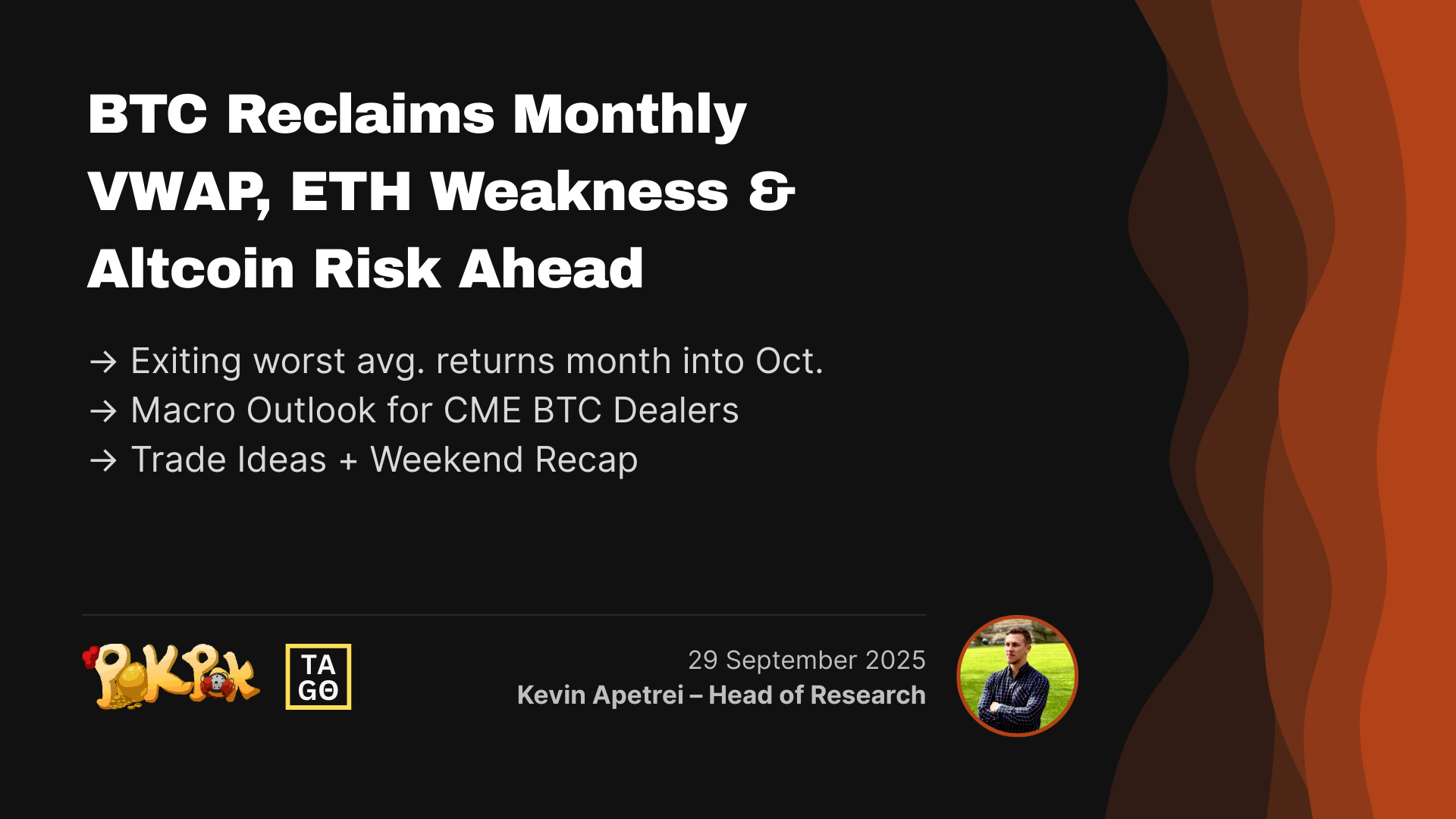 BTC Reclaims Monthly VWAP, ETH Weakness & Altcoin Risk Ahead