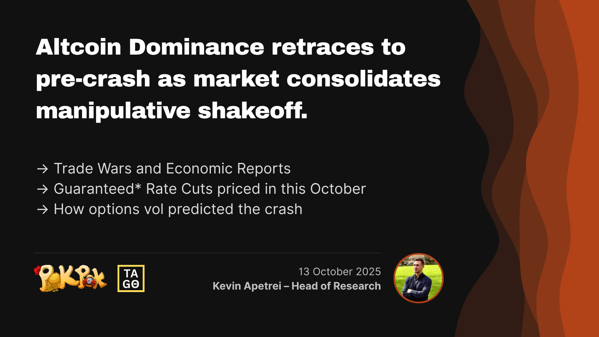 Altcoin Dominance retraces to pre-crash as market consolidates manipulative shakeoff.