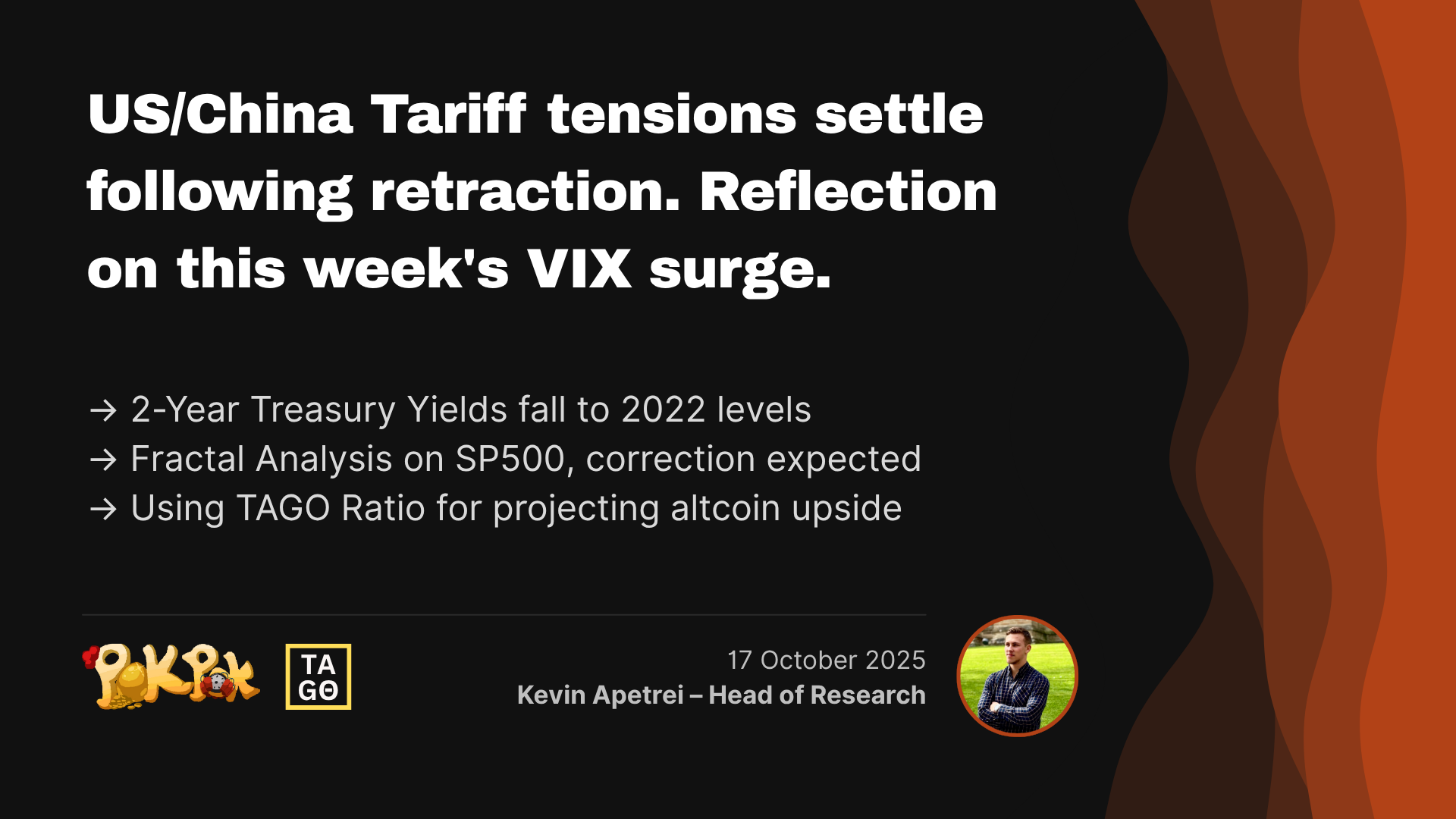 US/China Tariff tensions settle following retraction. Reflection on this week's VIX surge.