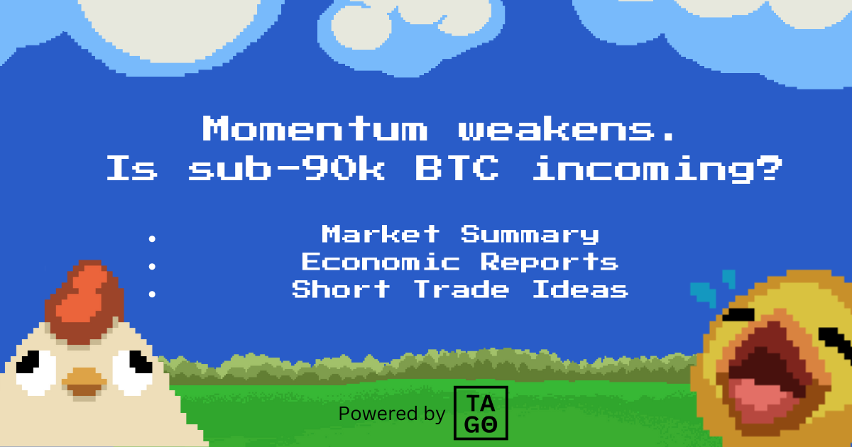 Momentum weakens. Is sub-90k BTC incoming?