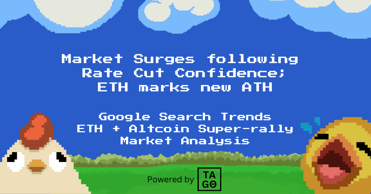 Market Surges following Powell's Rate Cut Confidence; ETH marks new ATH
